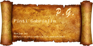 Pinti Gabriella névjegykártya